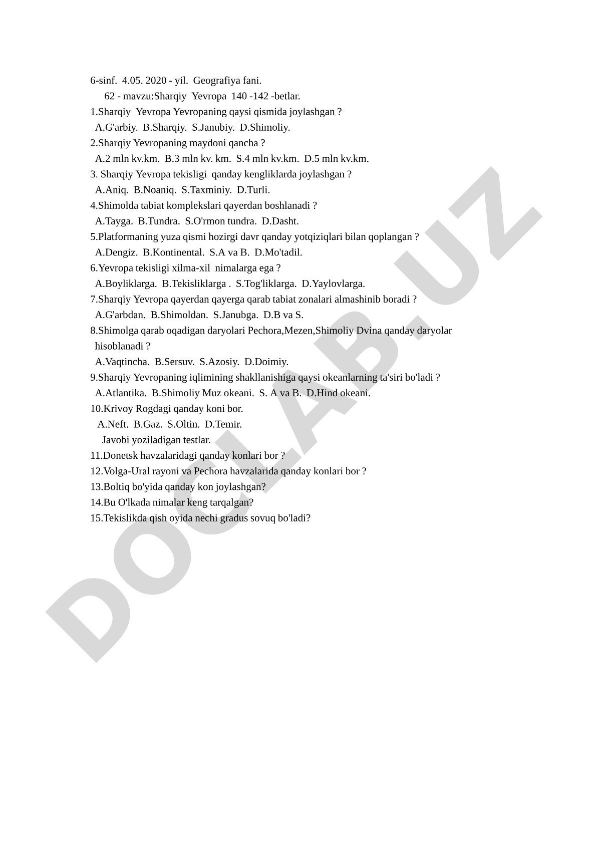 Sharqiy Yevropa 140-142-betlar