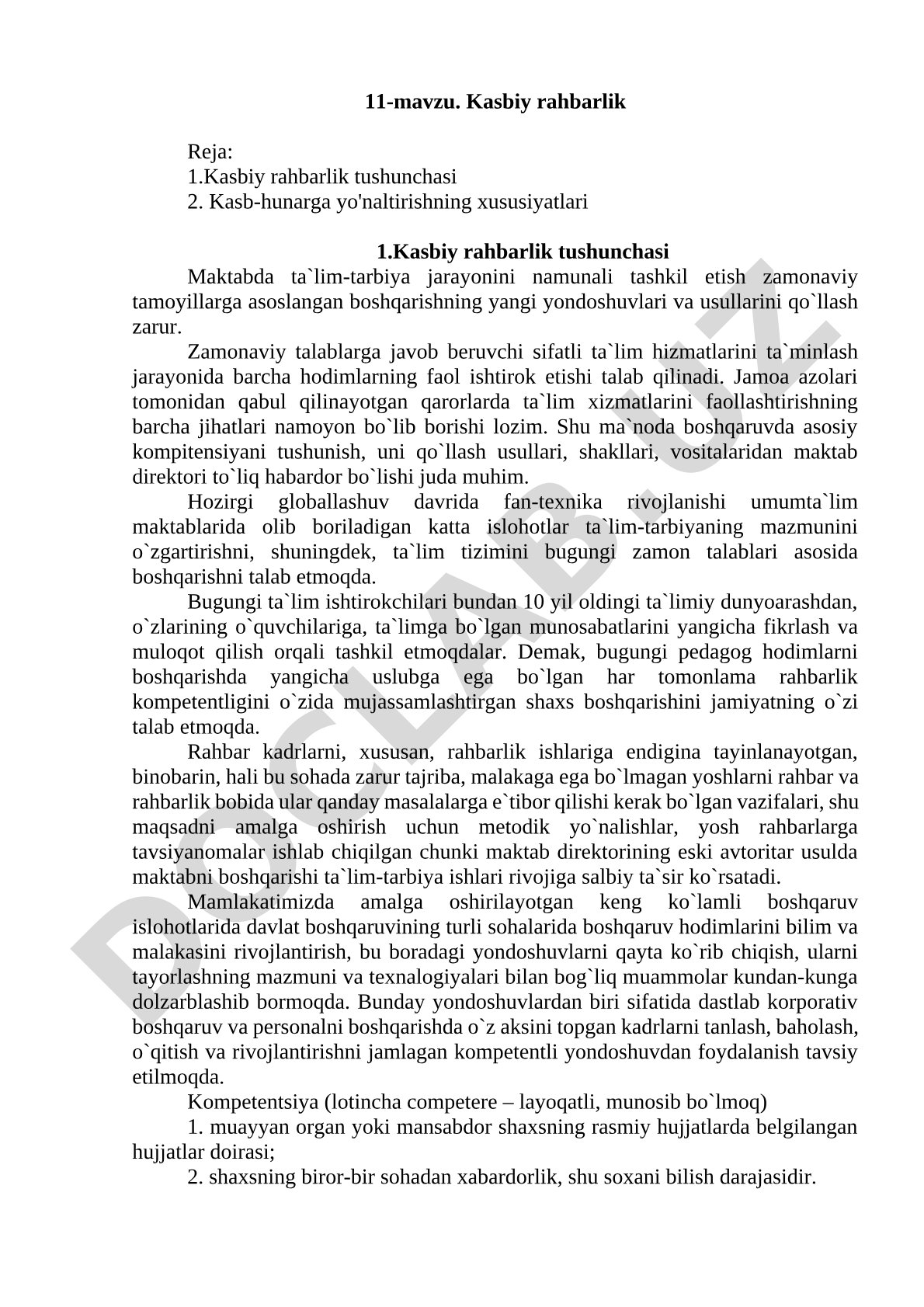 Maktabda kasbiy rahbarlik tushunchasi va kasb-hunarga yo'naltirish xususiyatlari