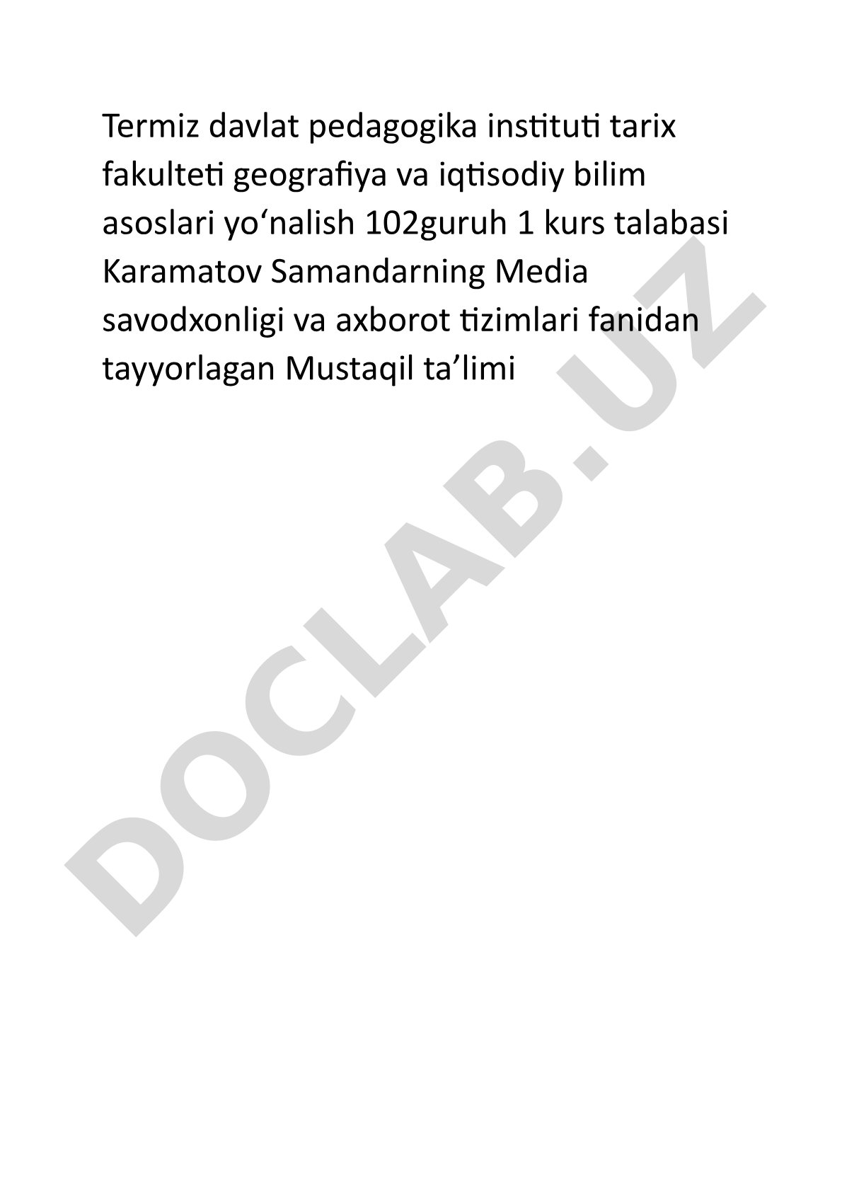 Sharq mamlakatlarida media ta'lim