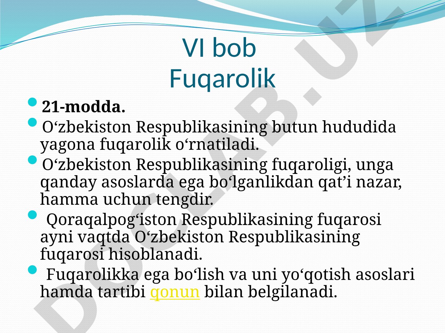 Konstitutsiyani o'rganamiz