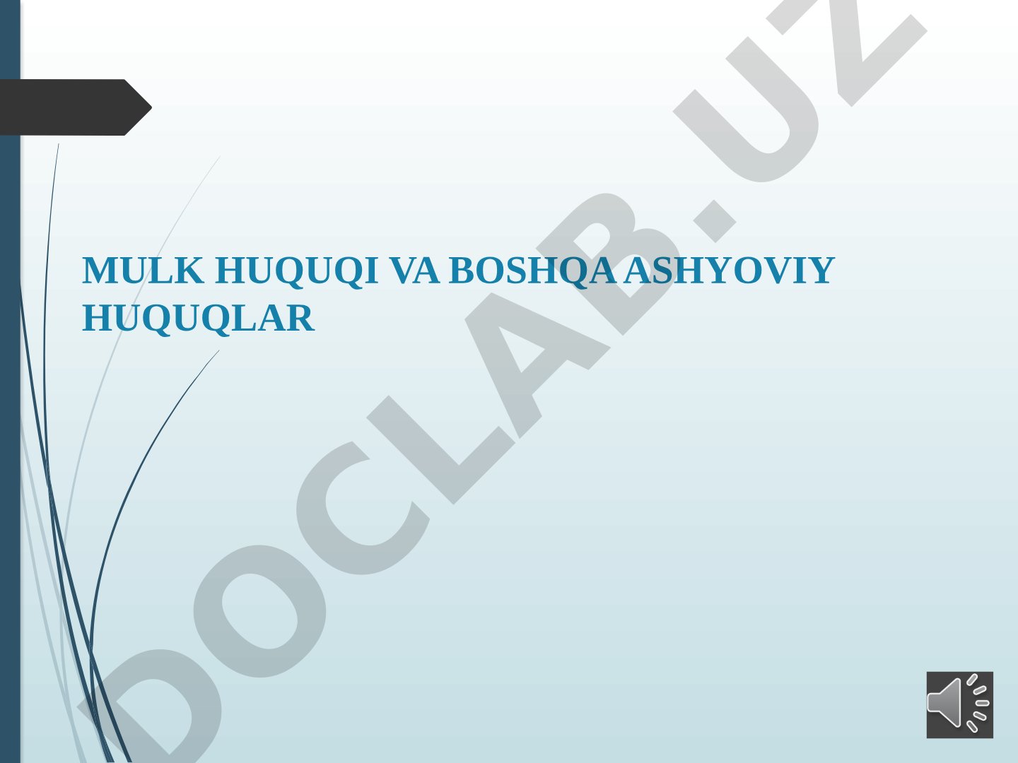 Mulk huquqi va boshqa ashyoviy huquqlar