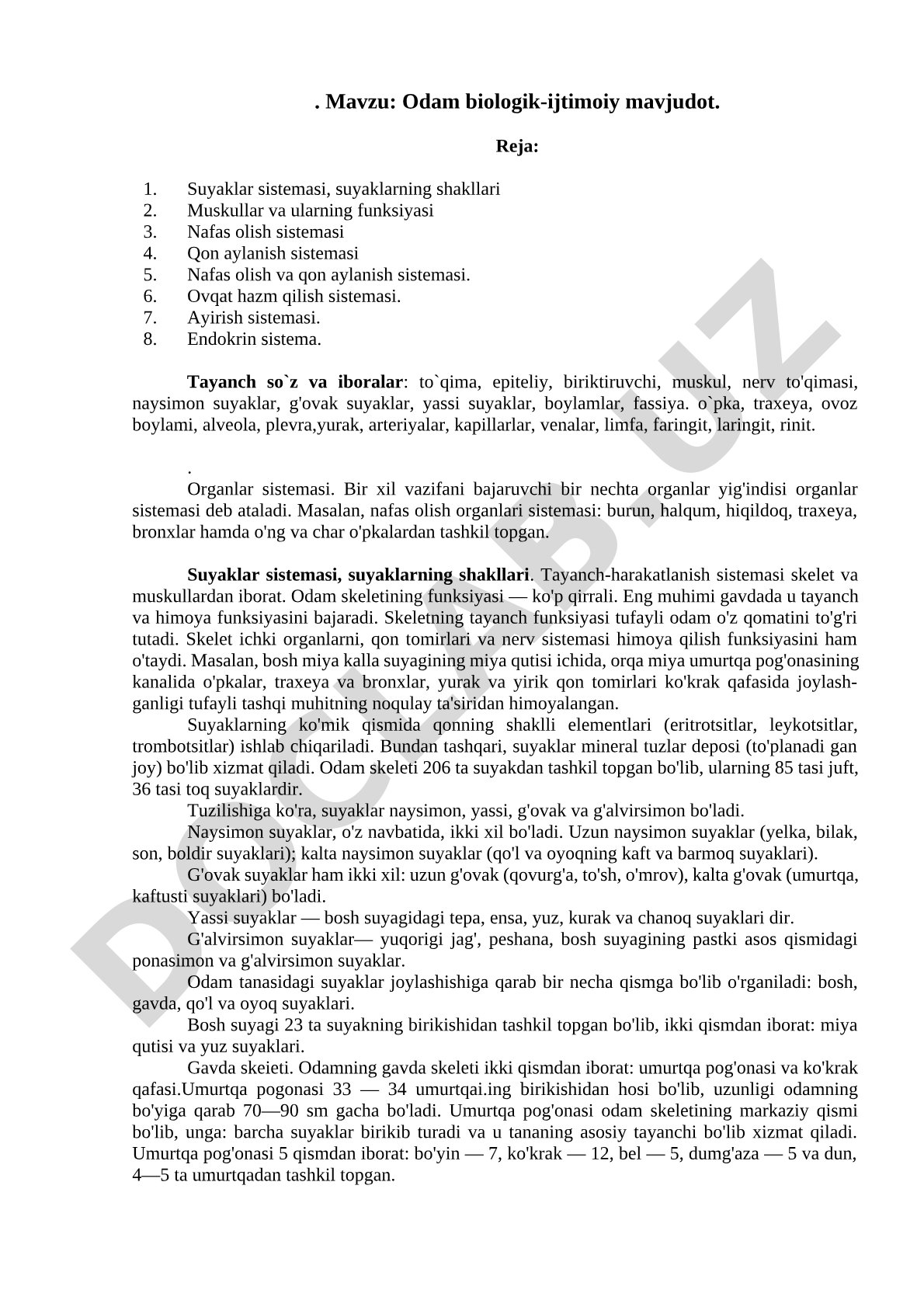 Odam biologik-ijtimoiy mavjudot