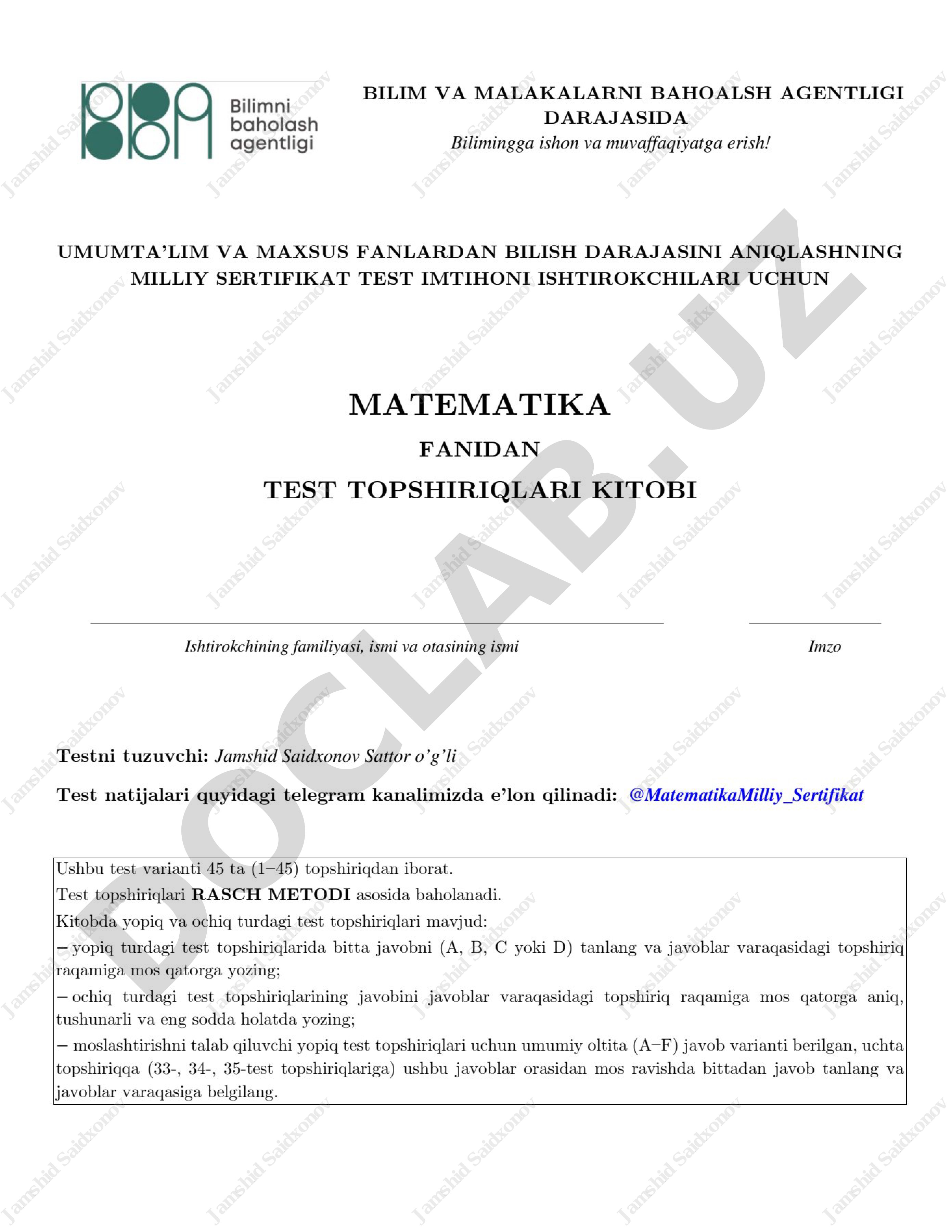 Jamshid Saidxonov ismining takroriy qaydlari