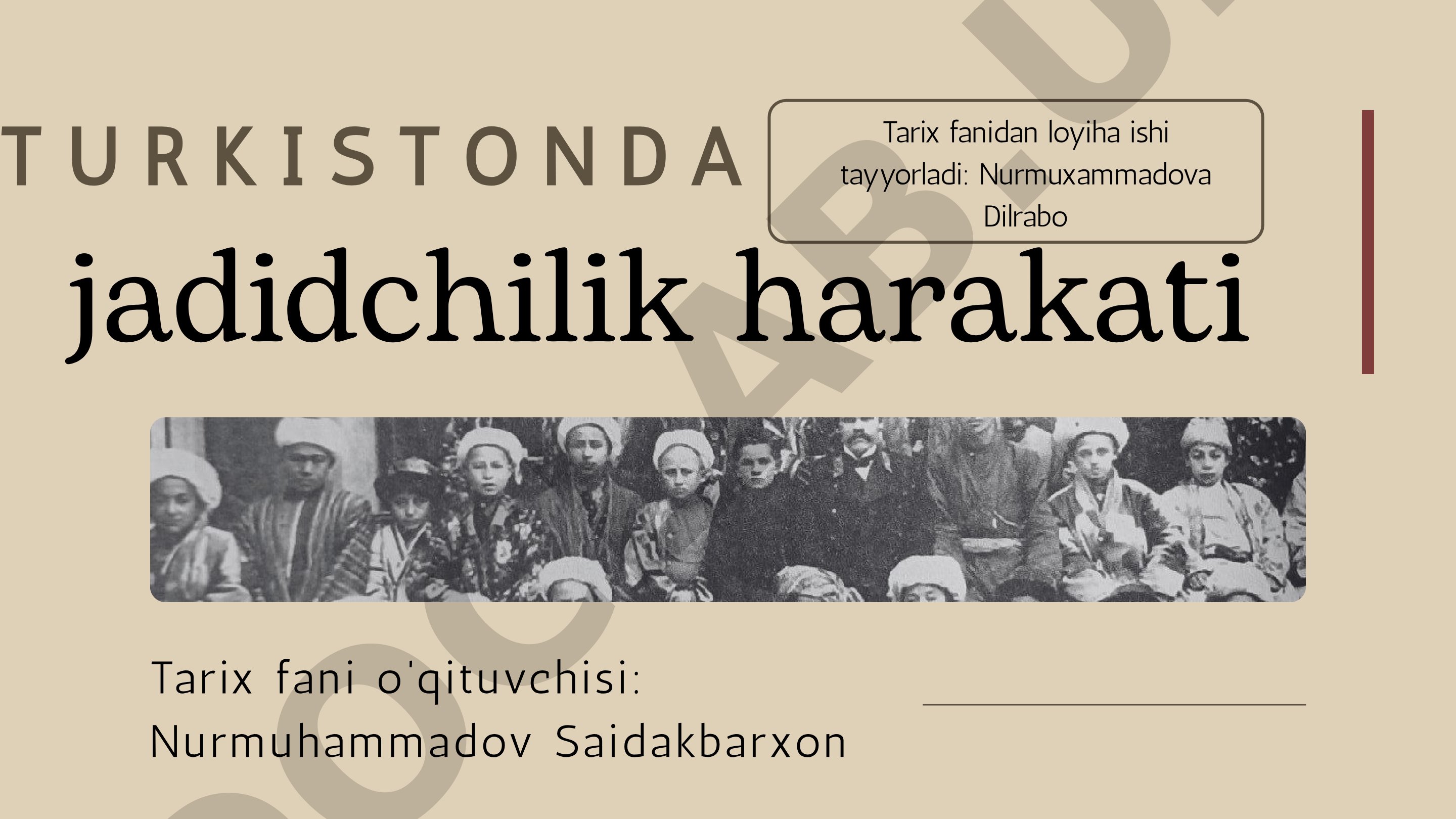 Turkistonda jadidchilik harakati