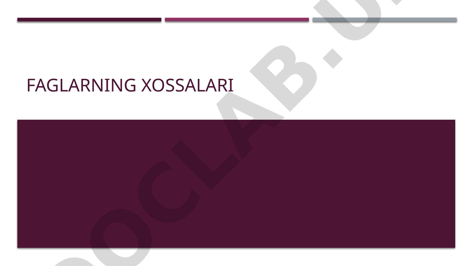 Bakteriofaglar va ularning xossalari