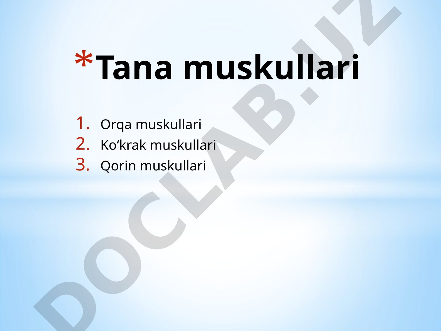 Orqa muskullari anatomiyasi va turlari haqida ma'lumot