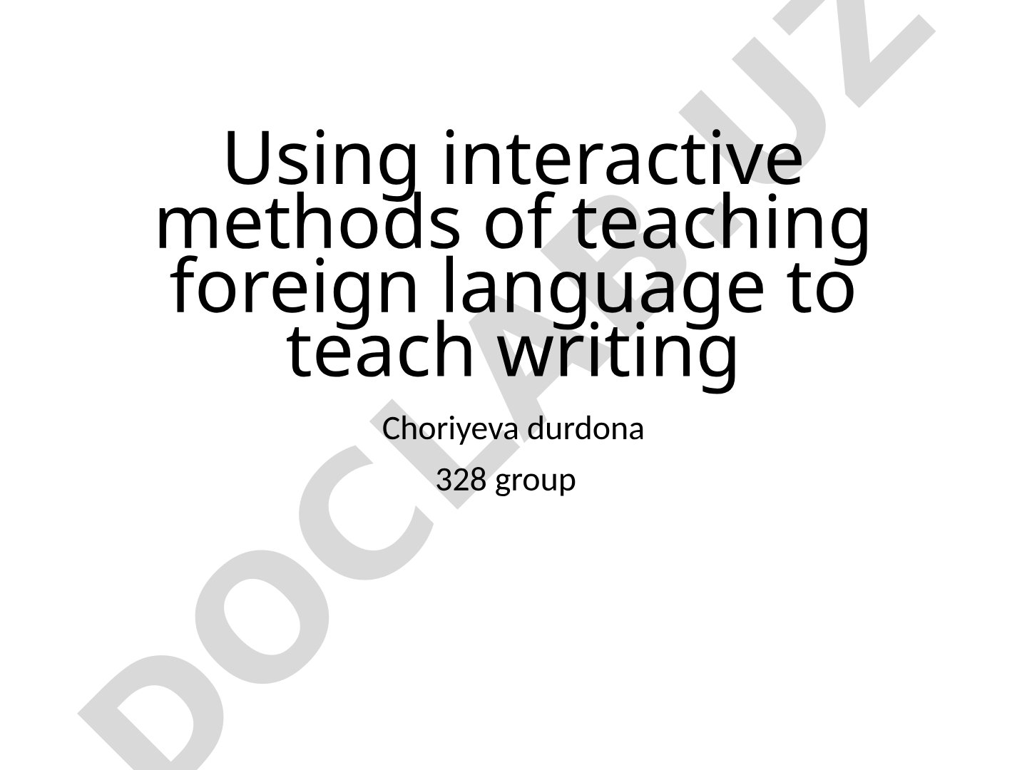 Using Interactive Methods to Teach Writing through Comics
