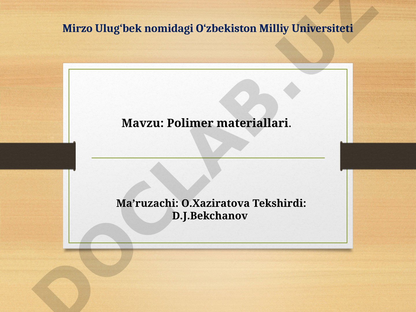 Polimer materiallari