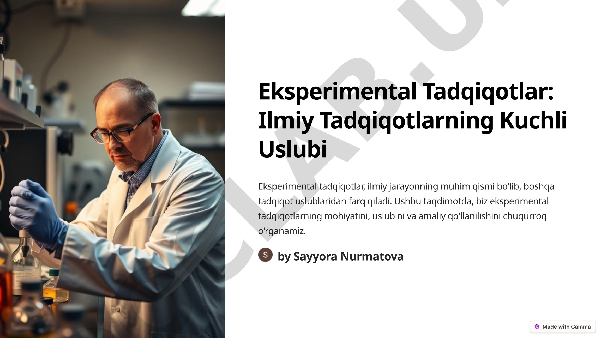 Eksperimental Tadqiqotlar: Ilmiy Tadqiqotlarning Kuchli Uslubi
