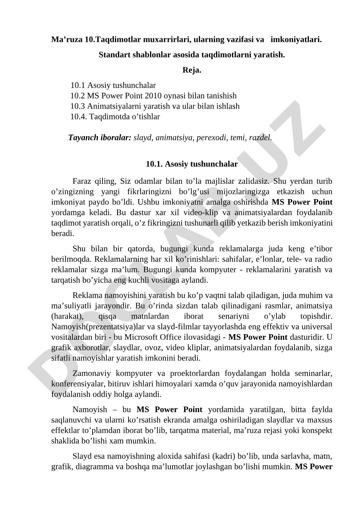 Taqdimotlar muxarrirlari, ularning vazifasi va imkoniyatlari