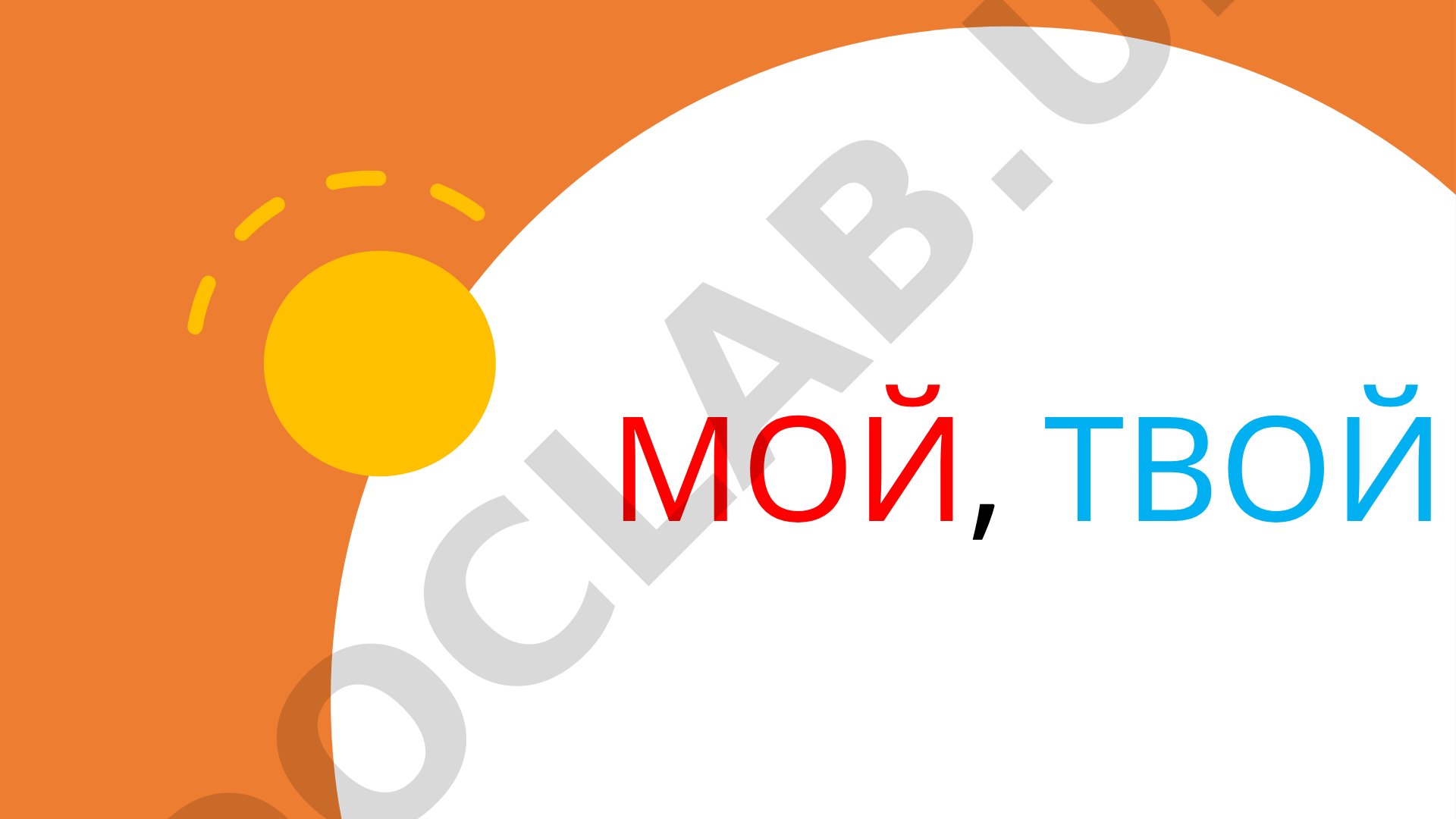 Притяжательные местоимения мой, твой
