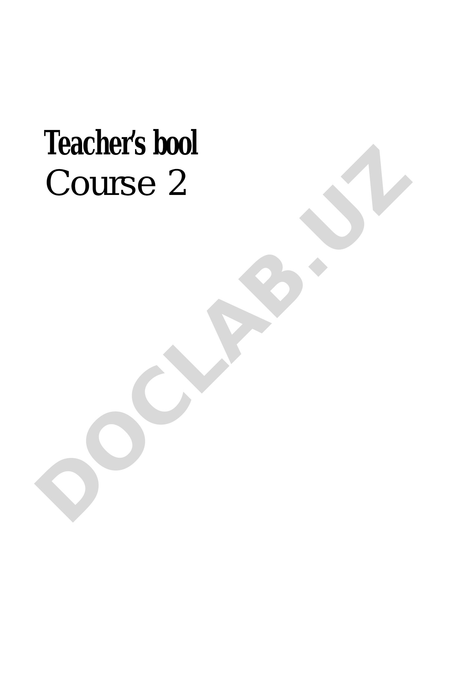Scale Up Teacher's Book Course 2
