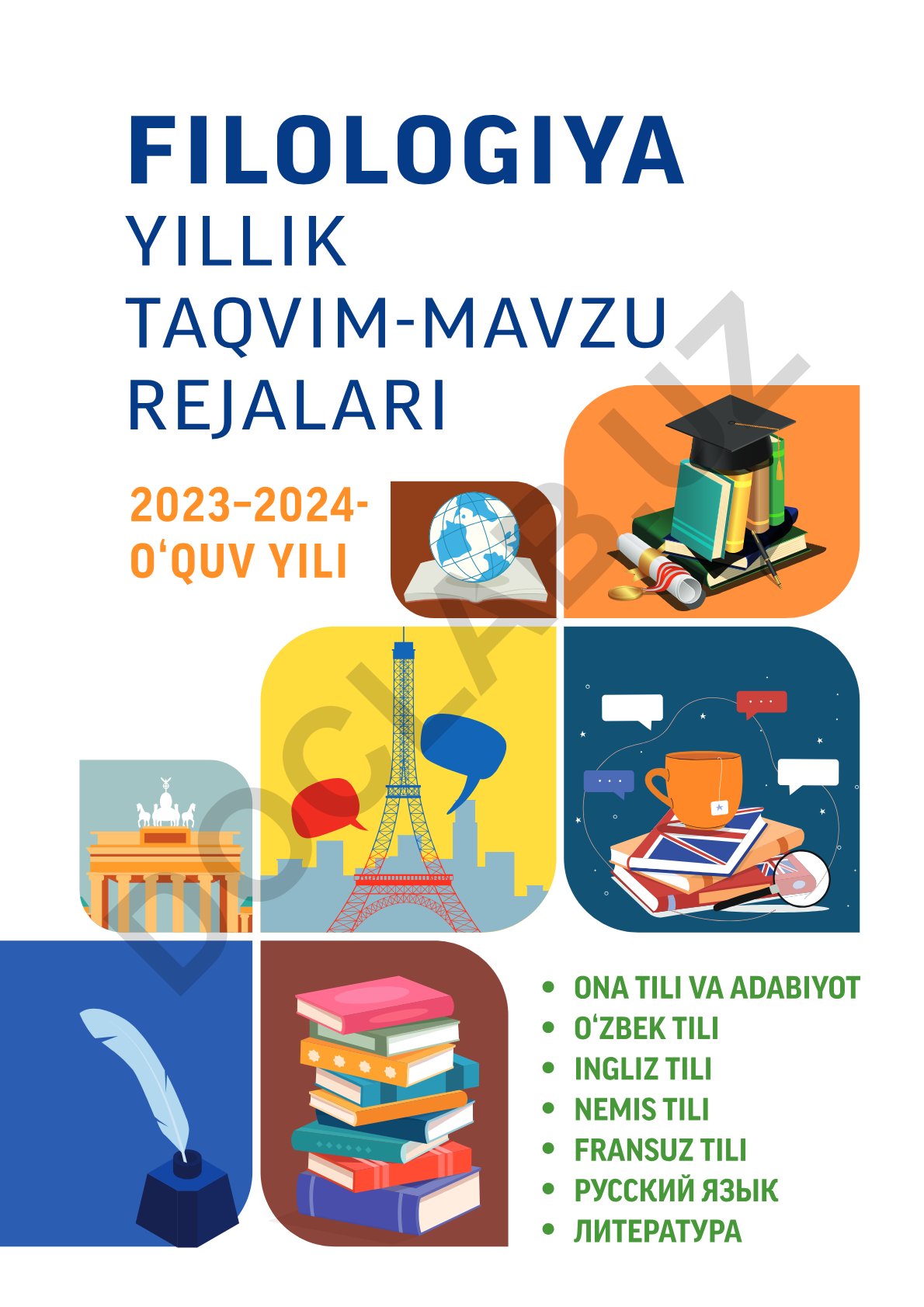 Ona tili va adabiyot, O'zbek tili yillik taqvim-mavzu rejalari 2023-2024 o'quv yili