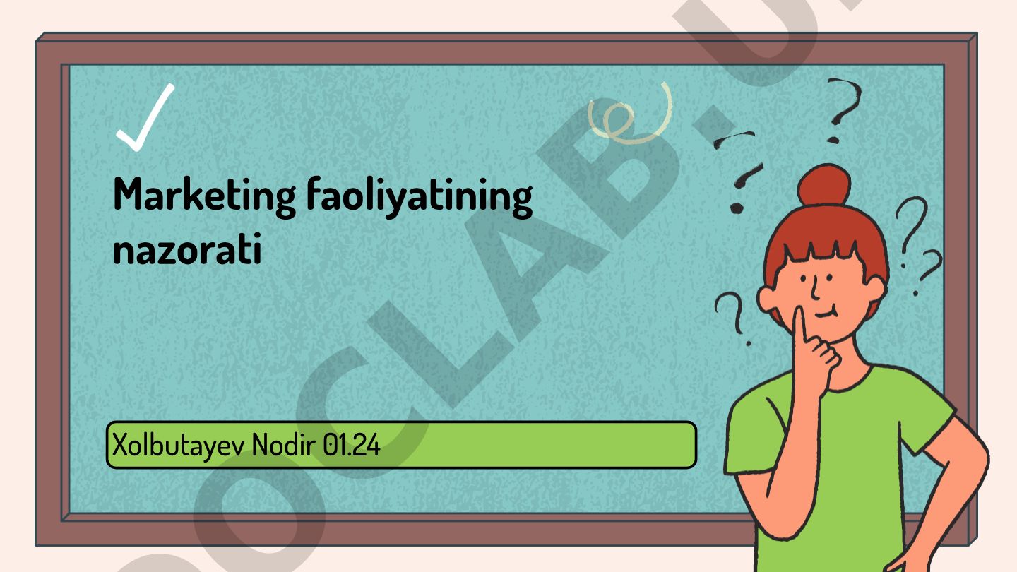 Marketing faoliyatining nazorati