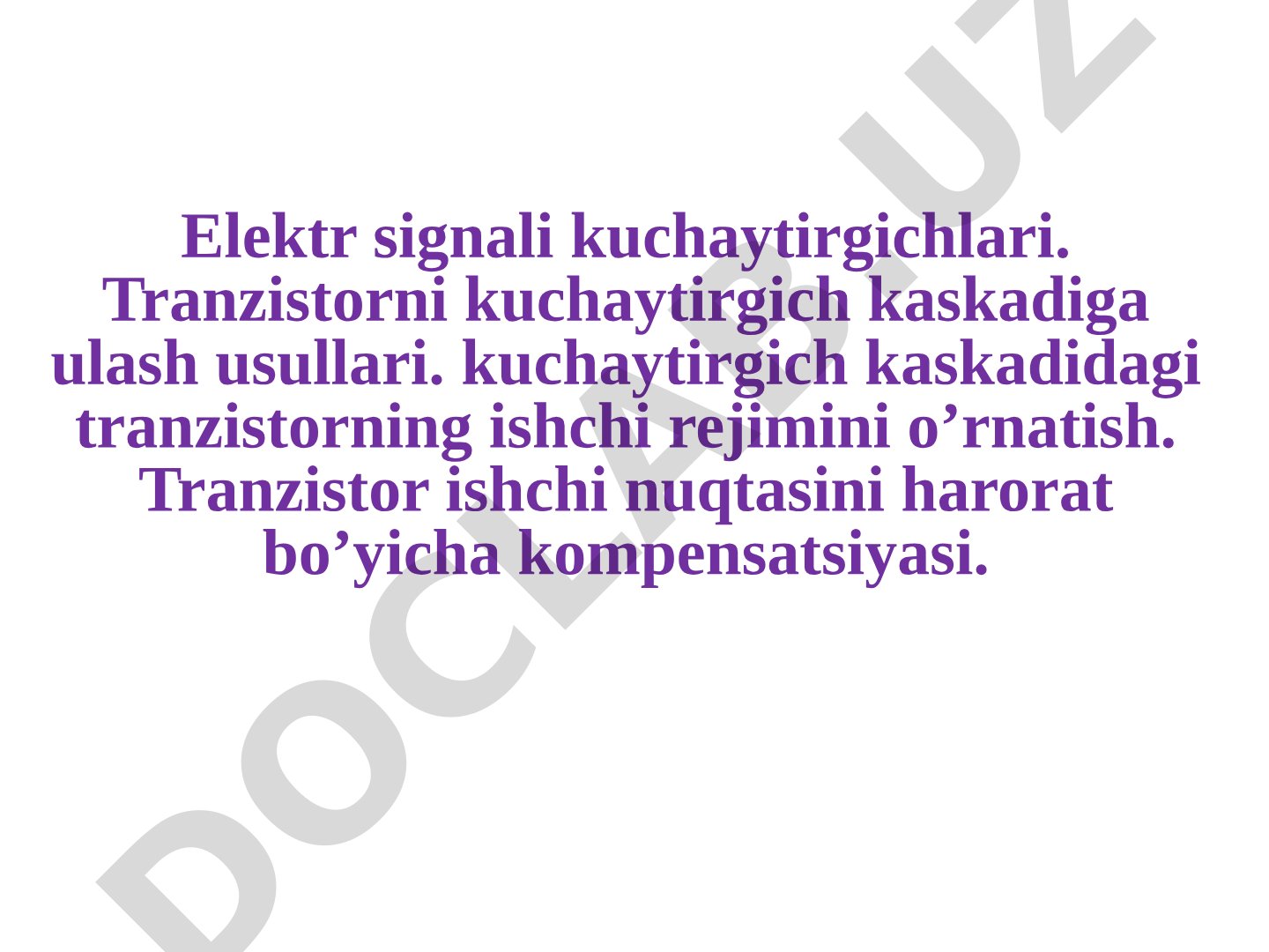 Elektr signali kuchaytirgichlari