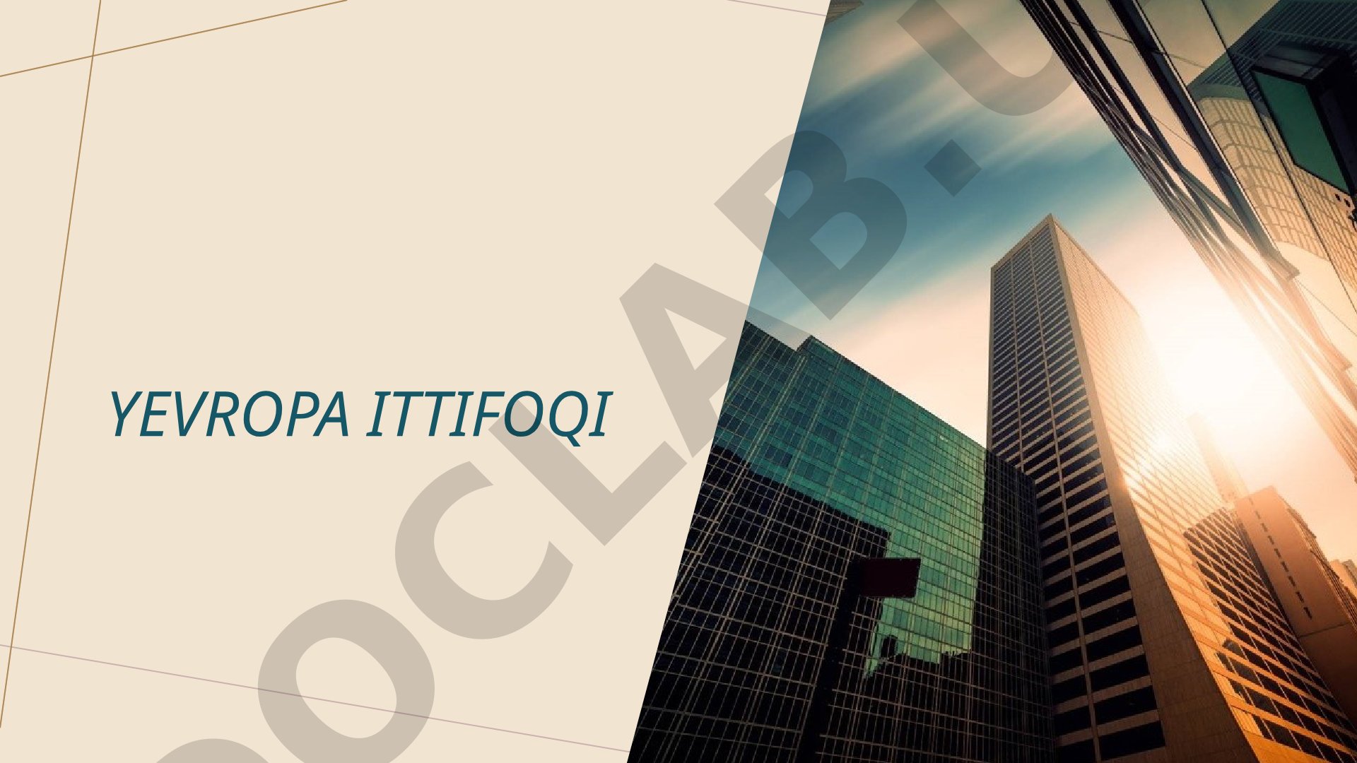 Yevropa Ittifoqi iqtisodiyoti va Markaziy Osiyo
