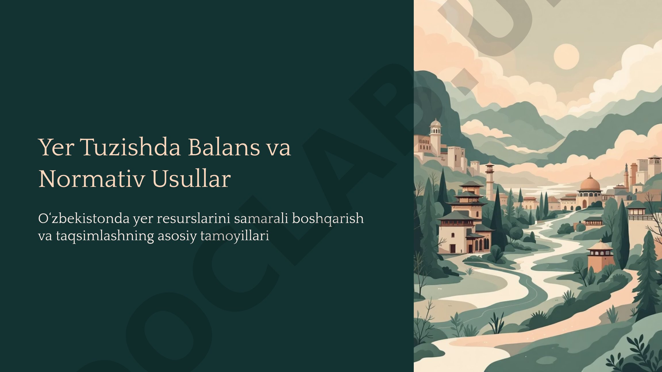 Yer tuzishda balans va normativ usullar