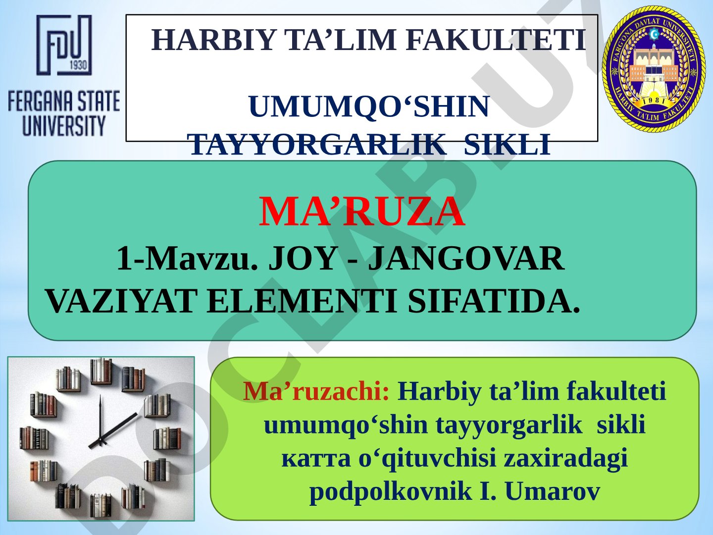 Joy - jangovar vaziyat elementi sifatida