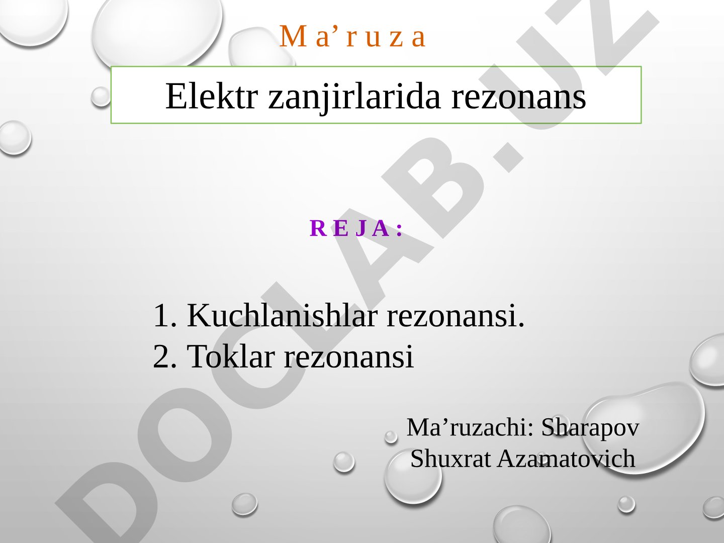 Elektr zanjirlarida kuchlanishlar va toklar rezonansi, ketma-ket ulangan zanjir tahlili