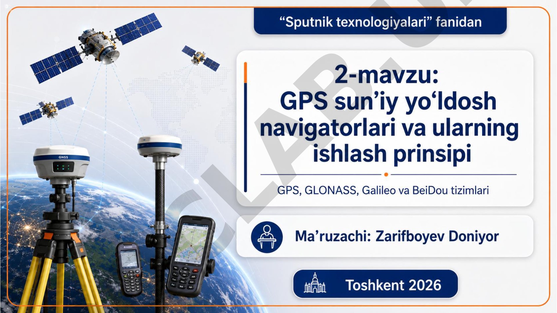 GPS va GNSS haqida tushuncha