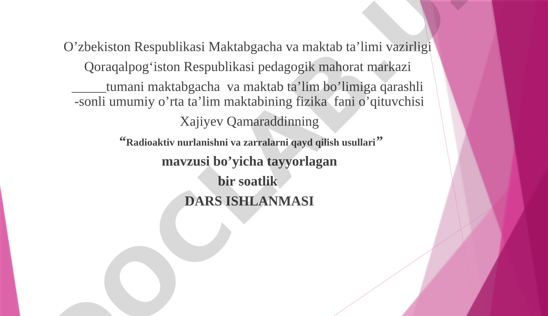 Radioaktiv nurlanishni va zarralarni qayd qilish usullari