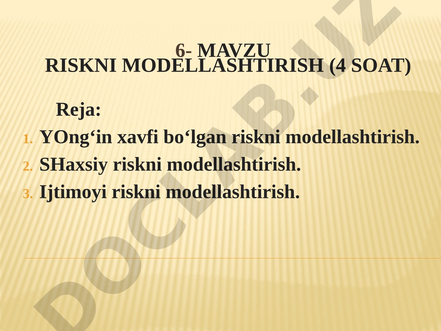 Riskni modellashtirish