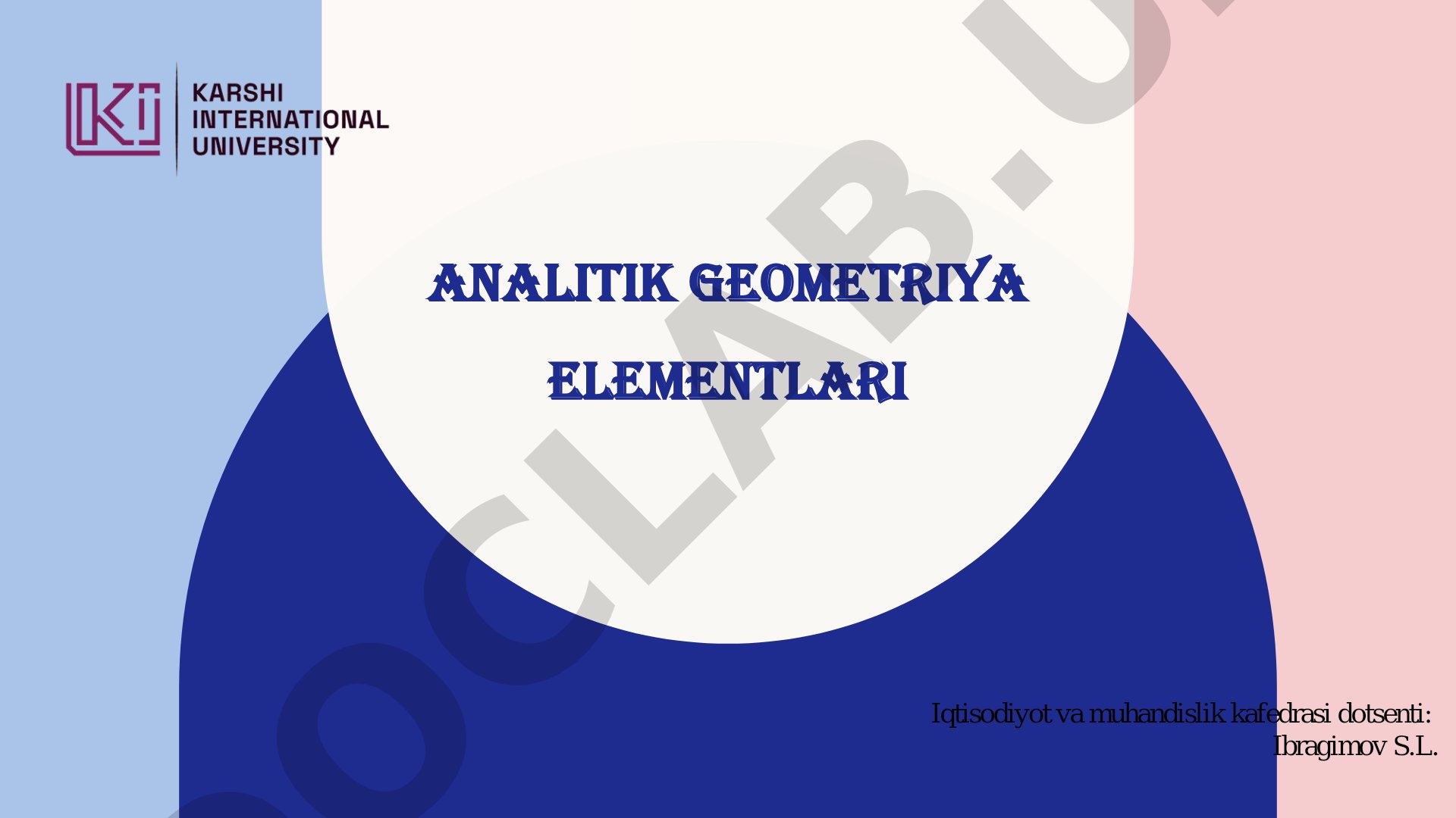 Analitik geometriya elementlari