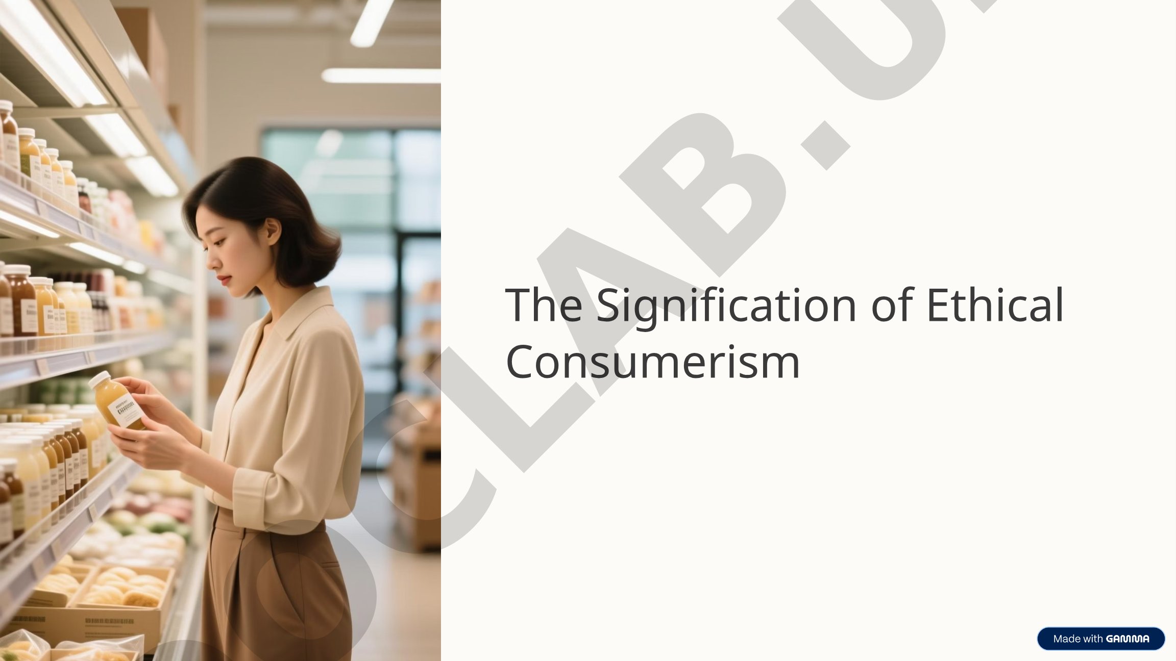 The Signification of Ethical Consumerism