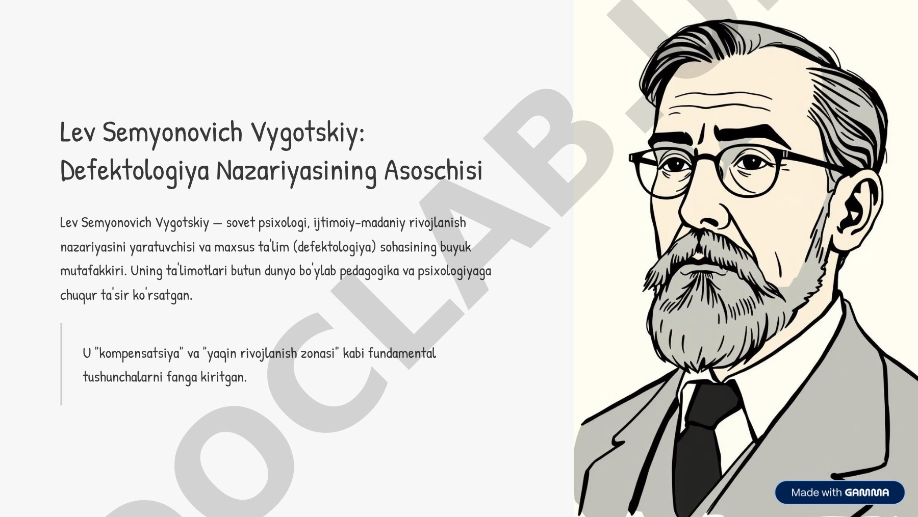 Lev Semyonovich Vygotskiy: Defektologiya Nazariyasining Asoschisi