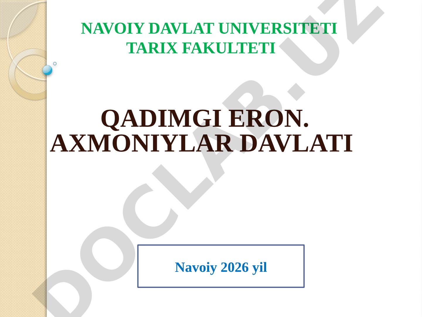 Qadimgi Eron. Axmoniylar davlati