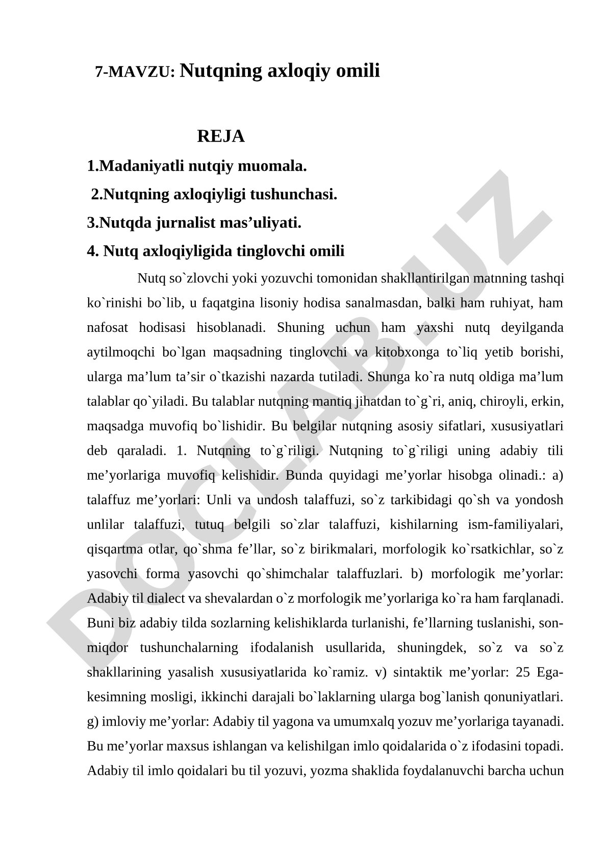 Nutqning axloqiy omili