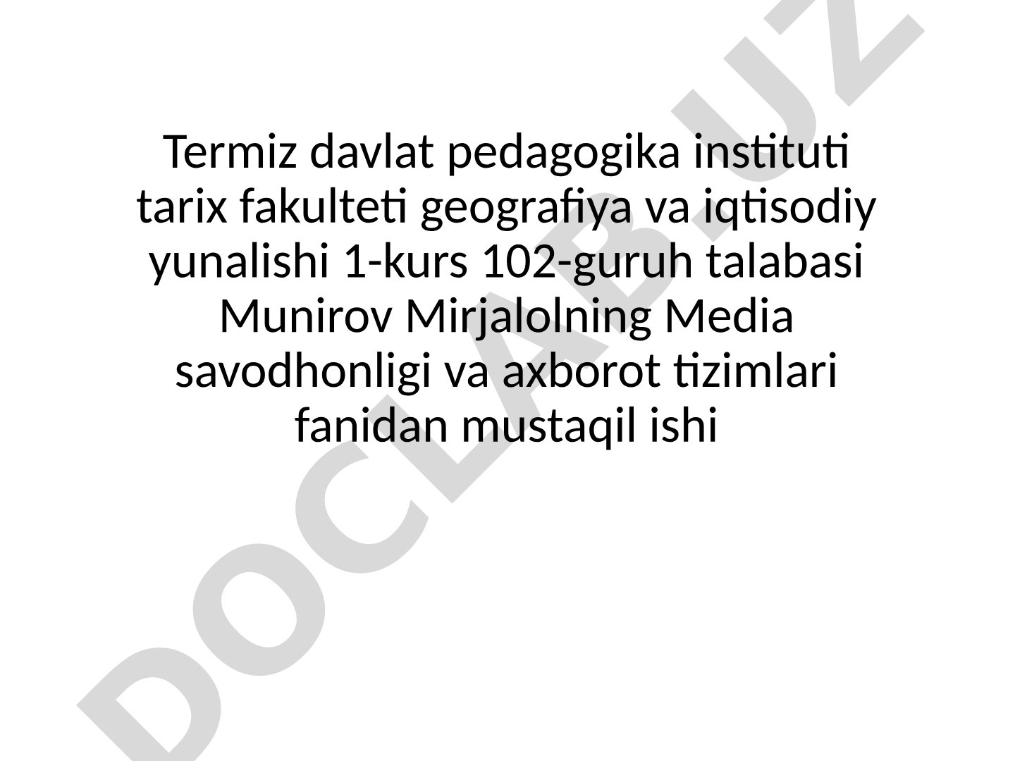 O‘zbekiston ta'lim tizimida mediata'limning o‘rni