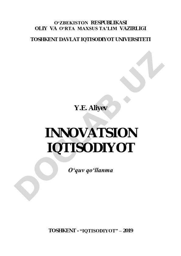 Innovatsion iqtisodiyot