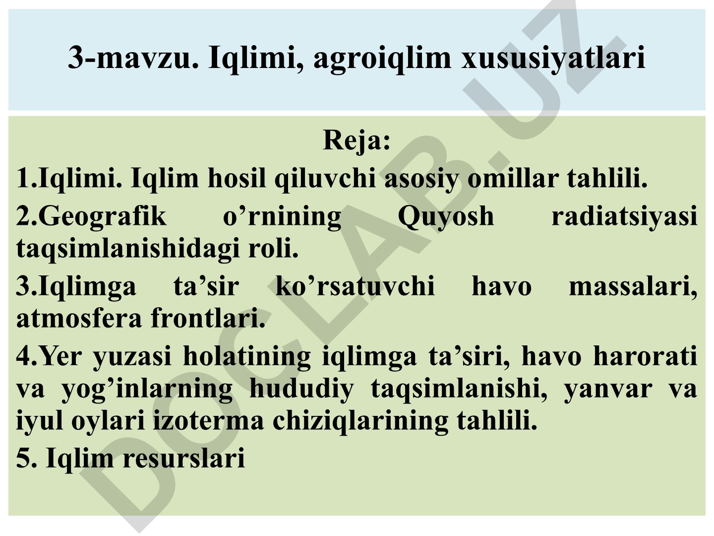 Surxondaryo viloyatining iqlimi va agroiqlim xususiyatlari