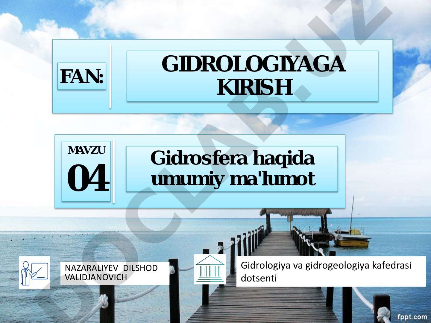 Gidrologiyaga kirish