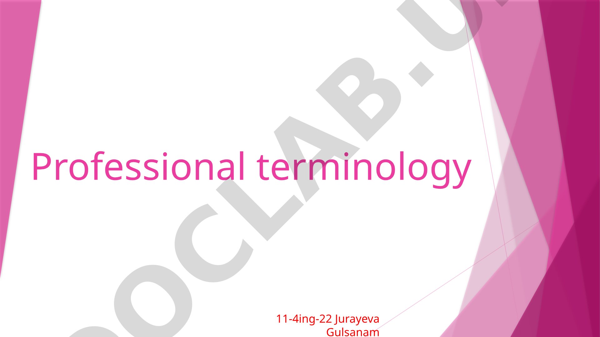 Professional terminology