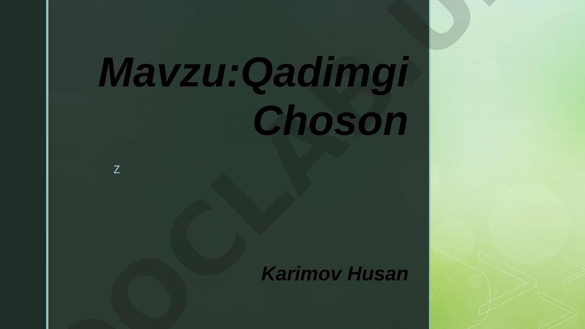 Qadimgi Choson davlatining tashkil topishi haqida ma'lumot