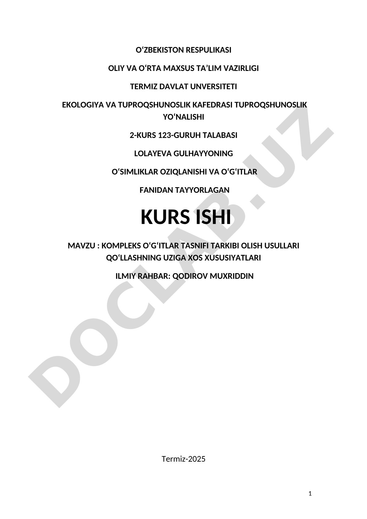 Kompleks o'g'itlar: tasnifi, tarkibi, olish usullari, qo'llashning o'ziga xos xususiyatlari