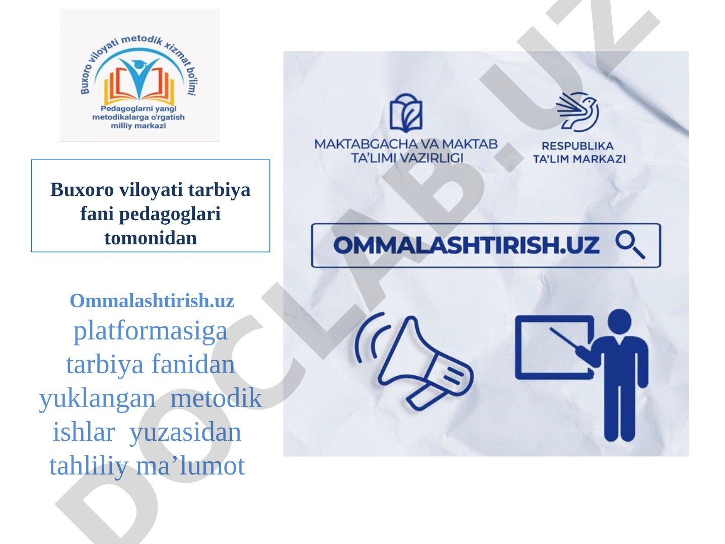Buxoro viloyati tarbiya fani metodik ishlari tahlili