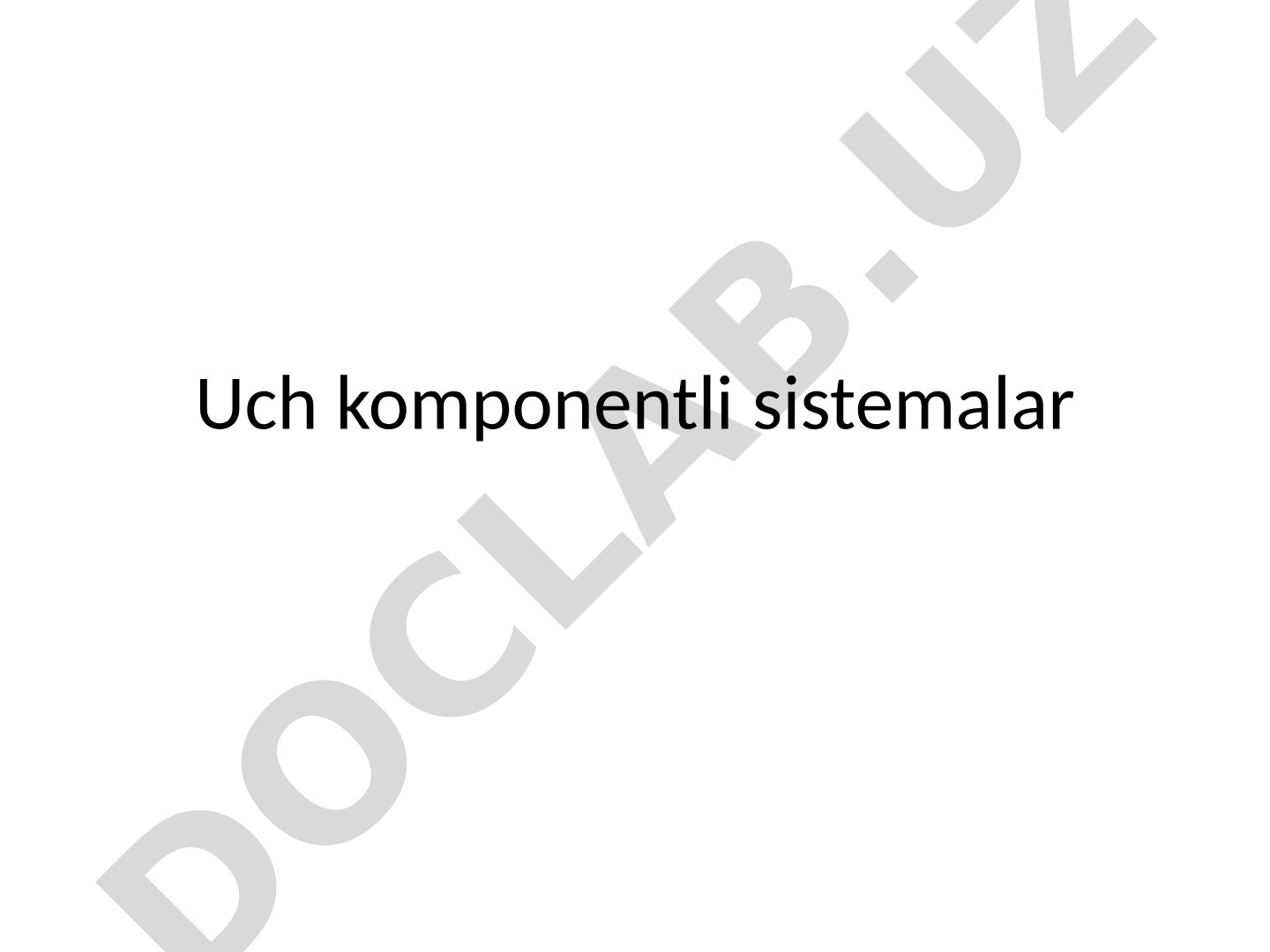 Uch komponentli sistemalarning muvozanat diagrammasi