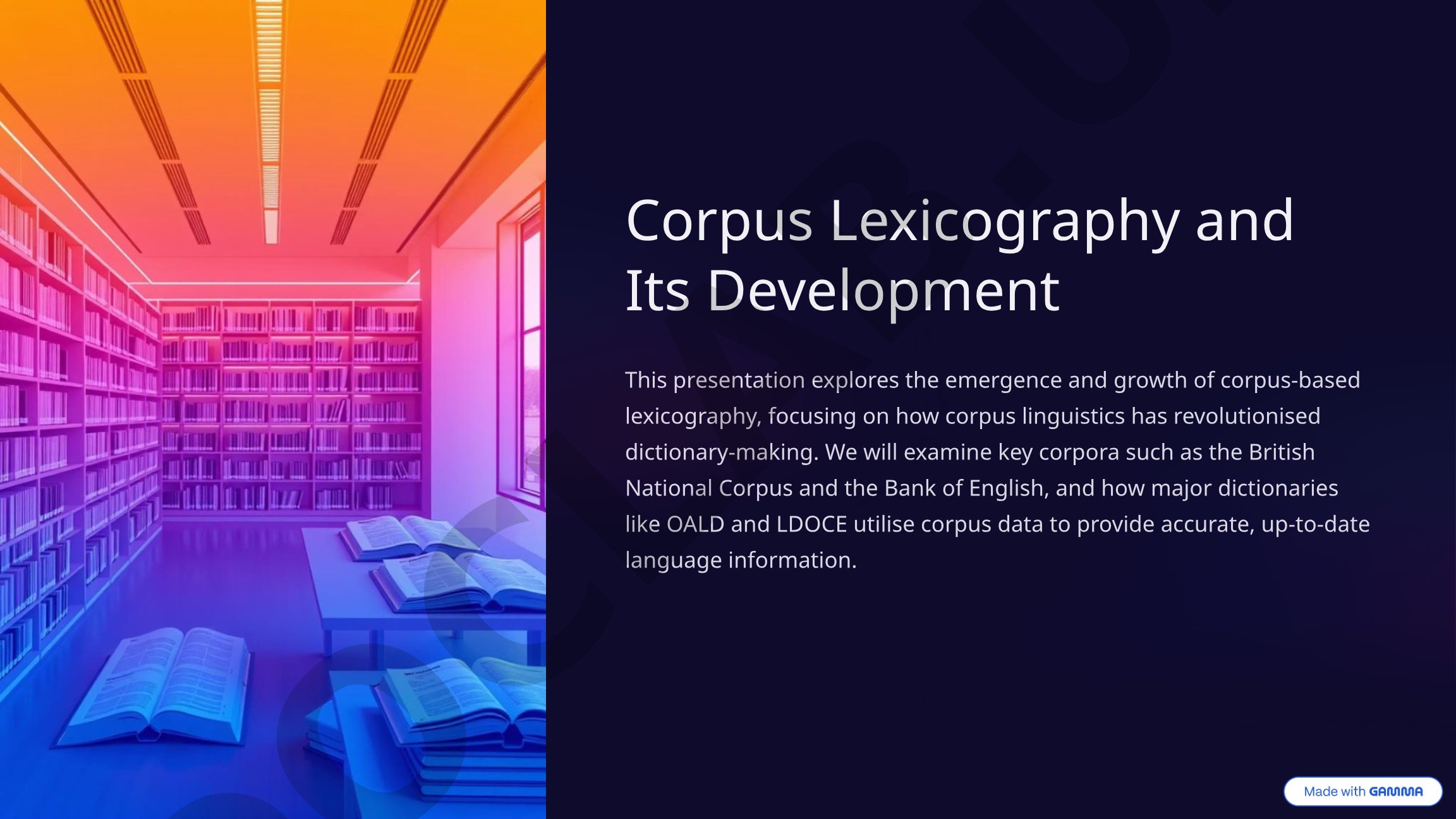 Corpus Lexicography and Its Development