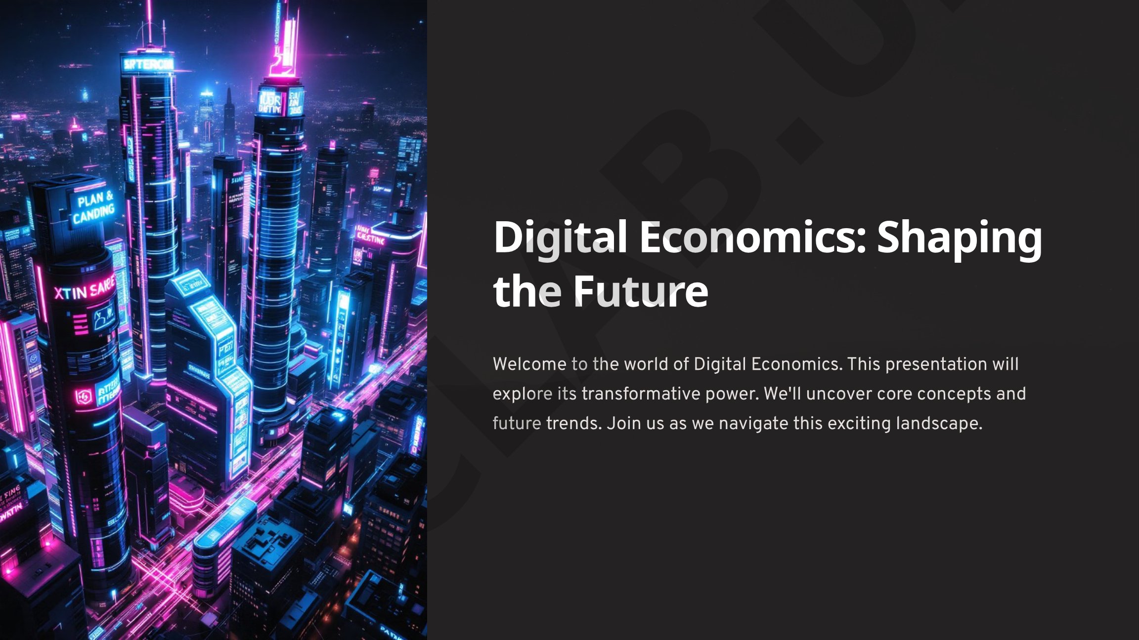 Digital Economics: Shaping the Future