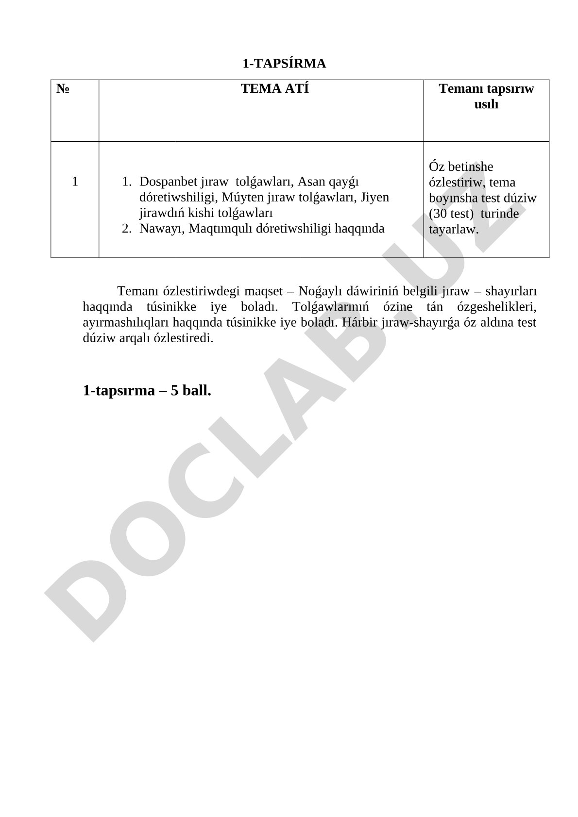 Dospanbet jıraw tolǵawları, Asan qayǵı dóretiwshiligi, Múyten jıraw tolǵawları, Jiyen jirawdıń kishi tolǵawları