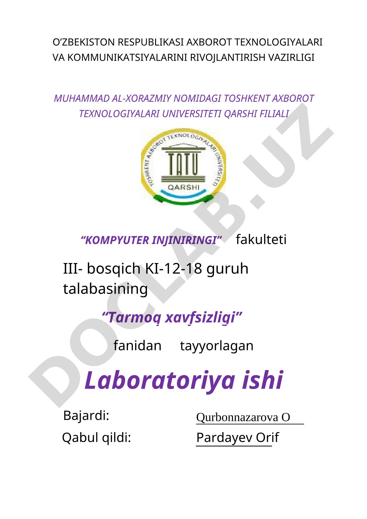 Kirishni oldini olish tizimini o'rnatish va sozlash (IDS / IPS / NSM)