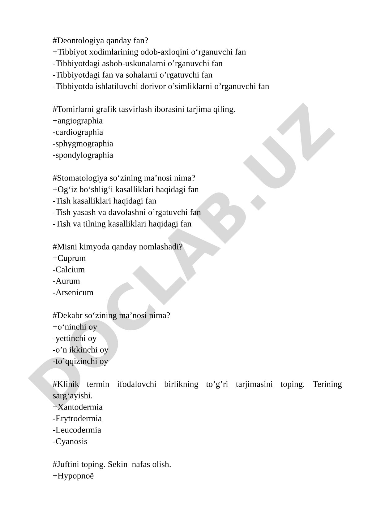 Lotin tili va tibbiyot terminologiyasi