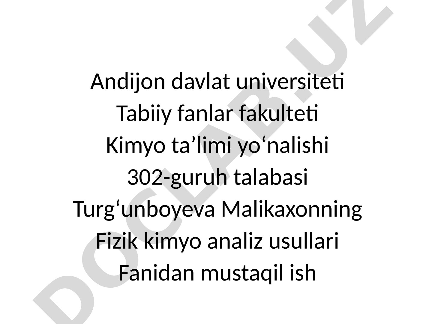 Bu material elektrokimyoviy analiz usullarini tavsiflaydi