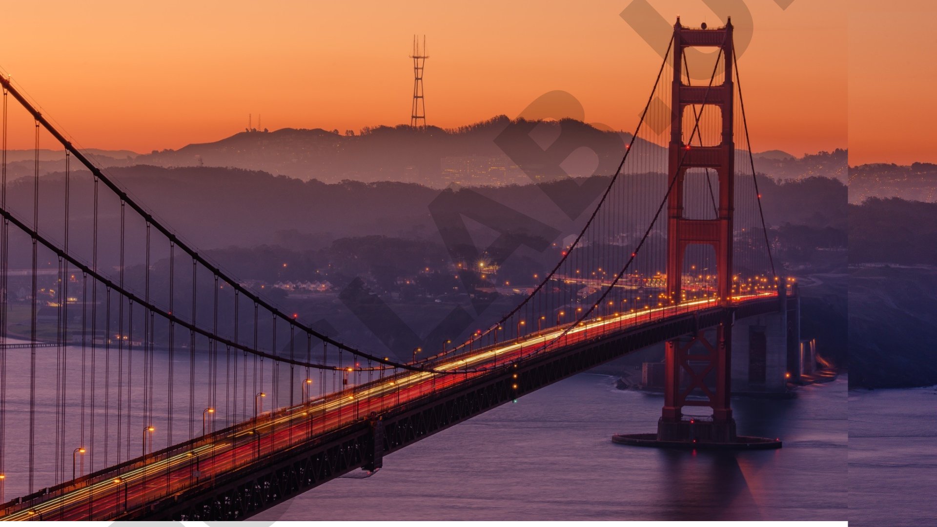 The Golden Gate Bridge is a suspension bridge connecting San Francisco to Marin County