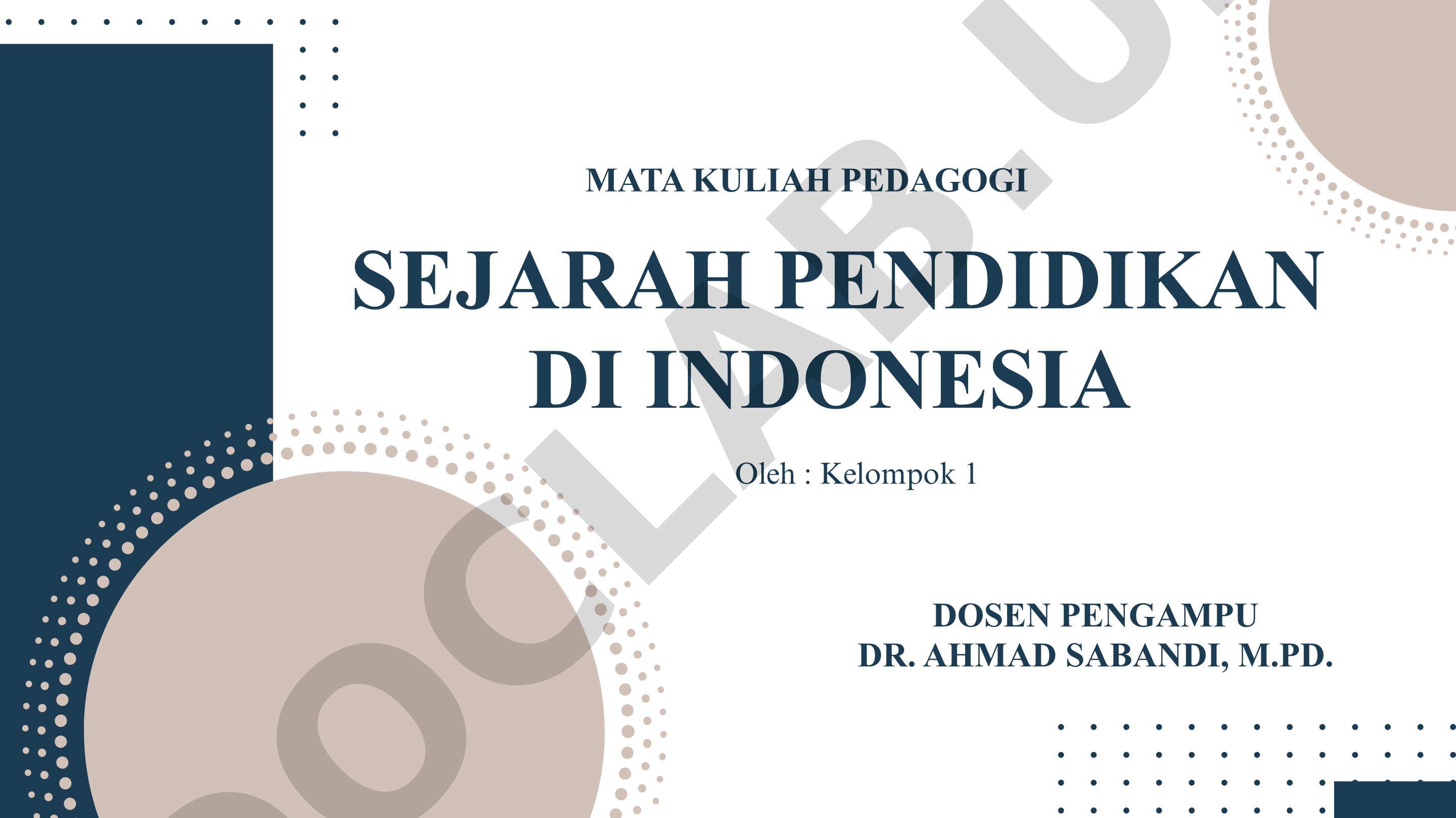 Sejarah Pendidikan di Indonesia
