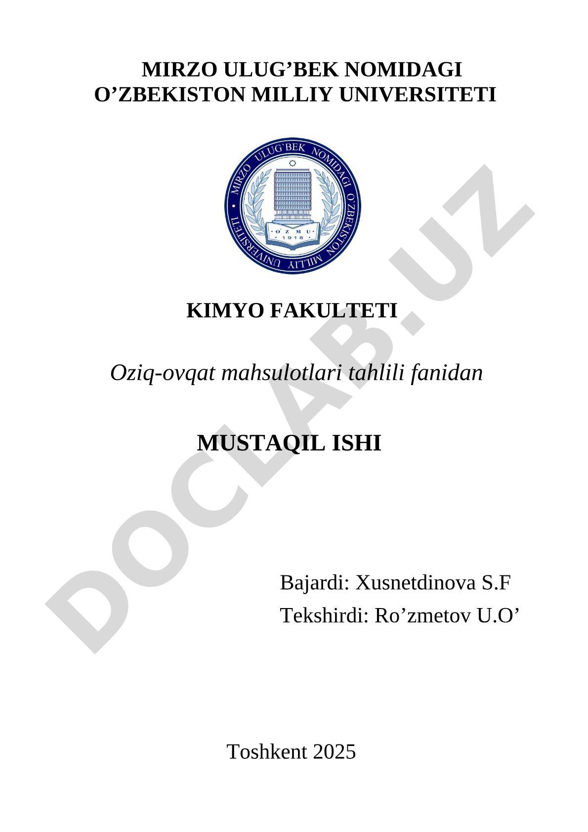 Ichimliklar va sharbatlarda askorbin kislotasini aniqlash