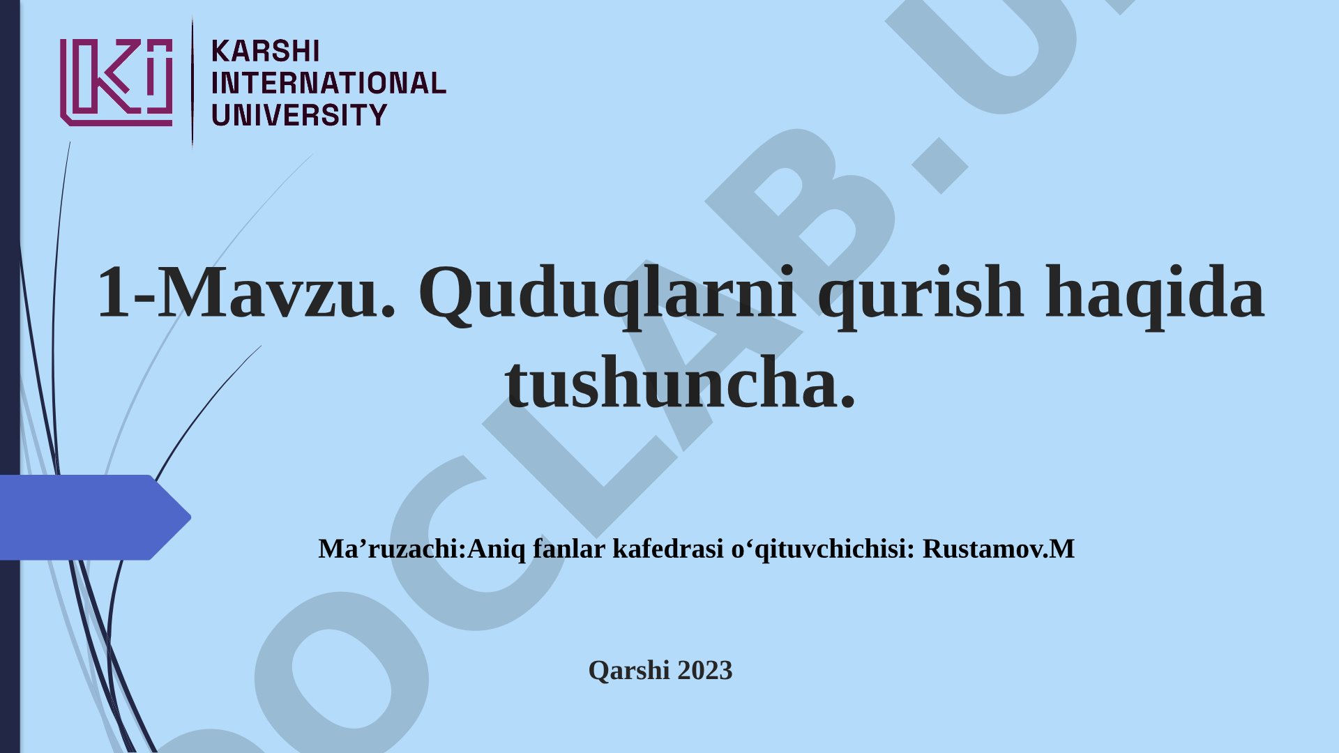 Quduqlarni qurish haqida tushuncha